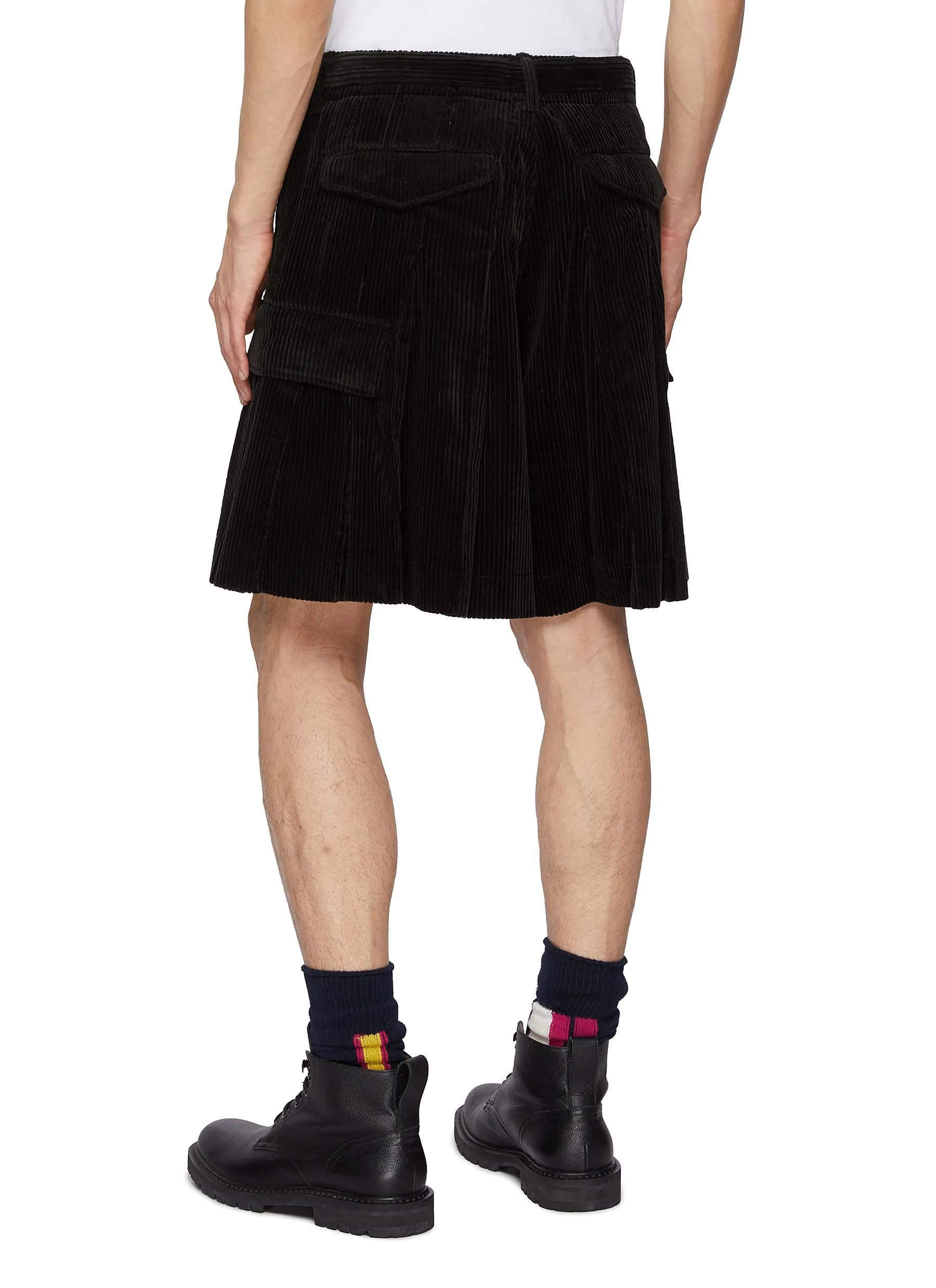 -----------SACAI ---- ------------ ----Belted Pleated Corduroy Shorts --