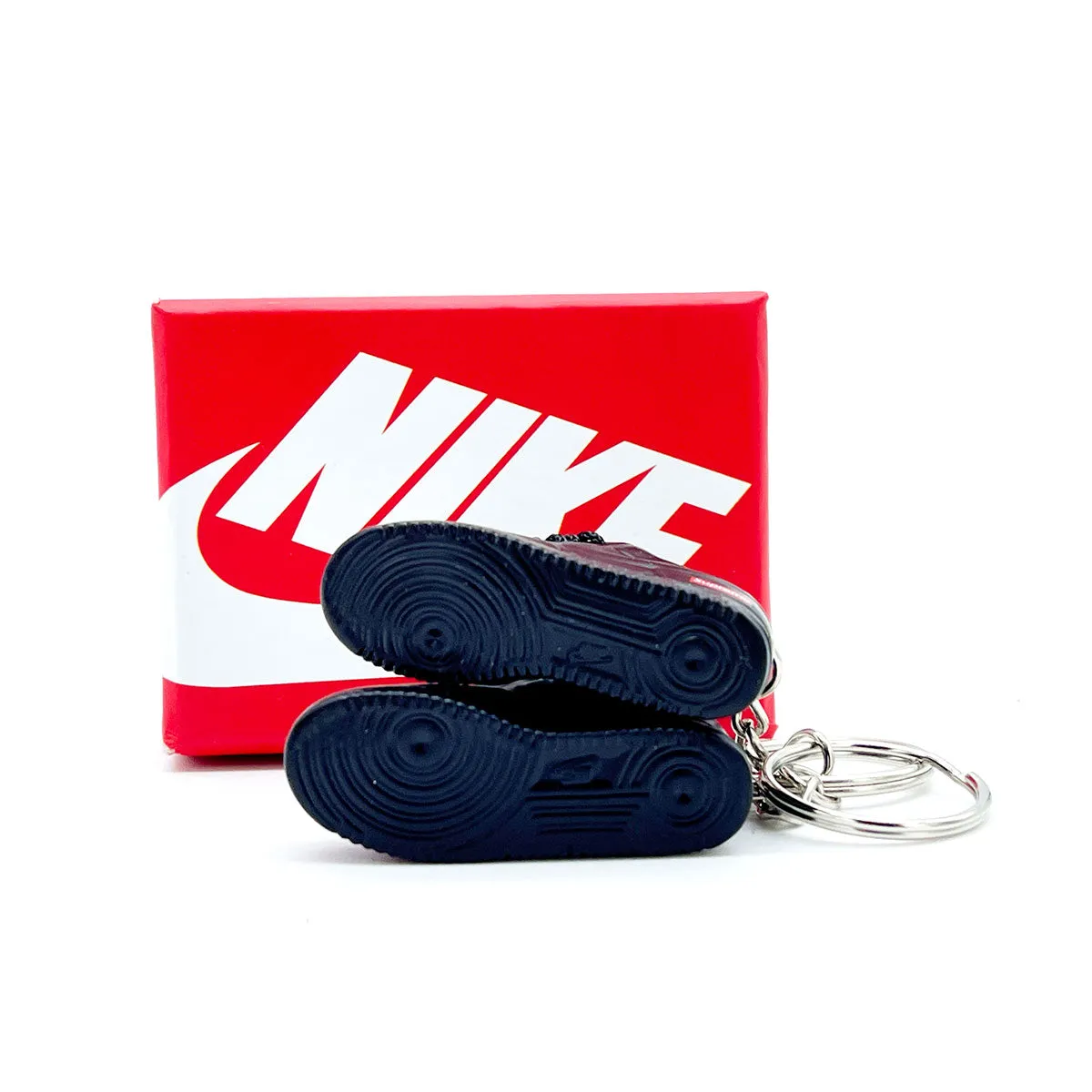 3D Sneaker Keychain- Air Force 1 Low Black Supreme Pair