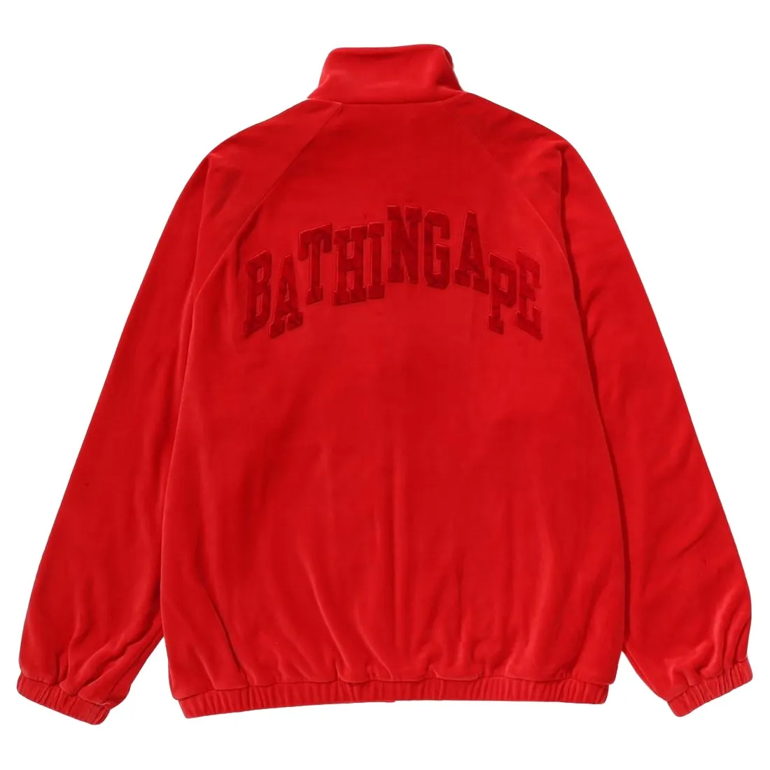 A Bathing Ape Men Metal Logo Pin Track Jacket (red)