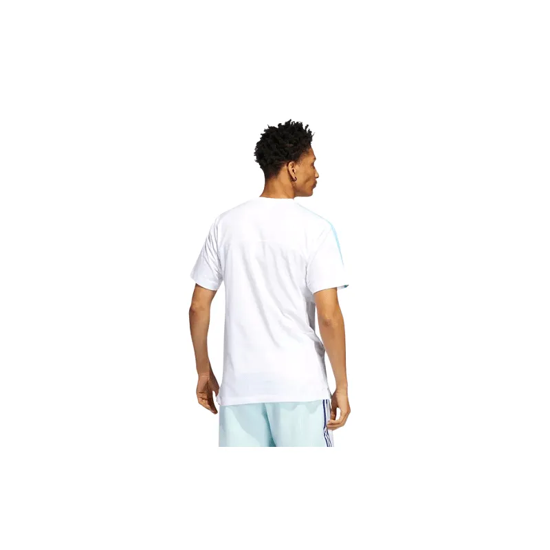 Adidas Blocked 3 Strip T-Shirts - Men's