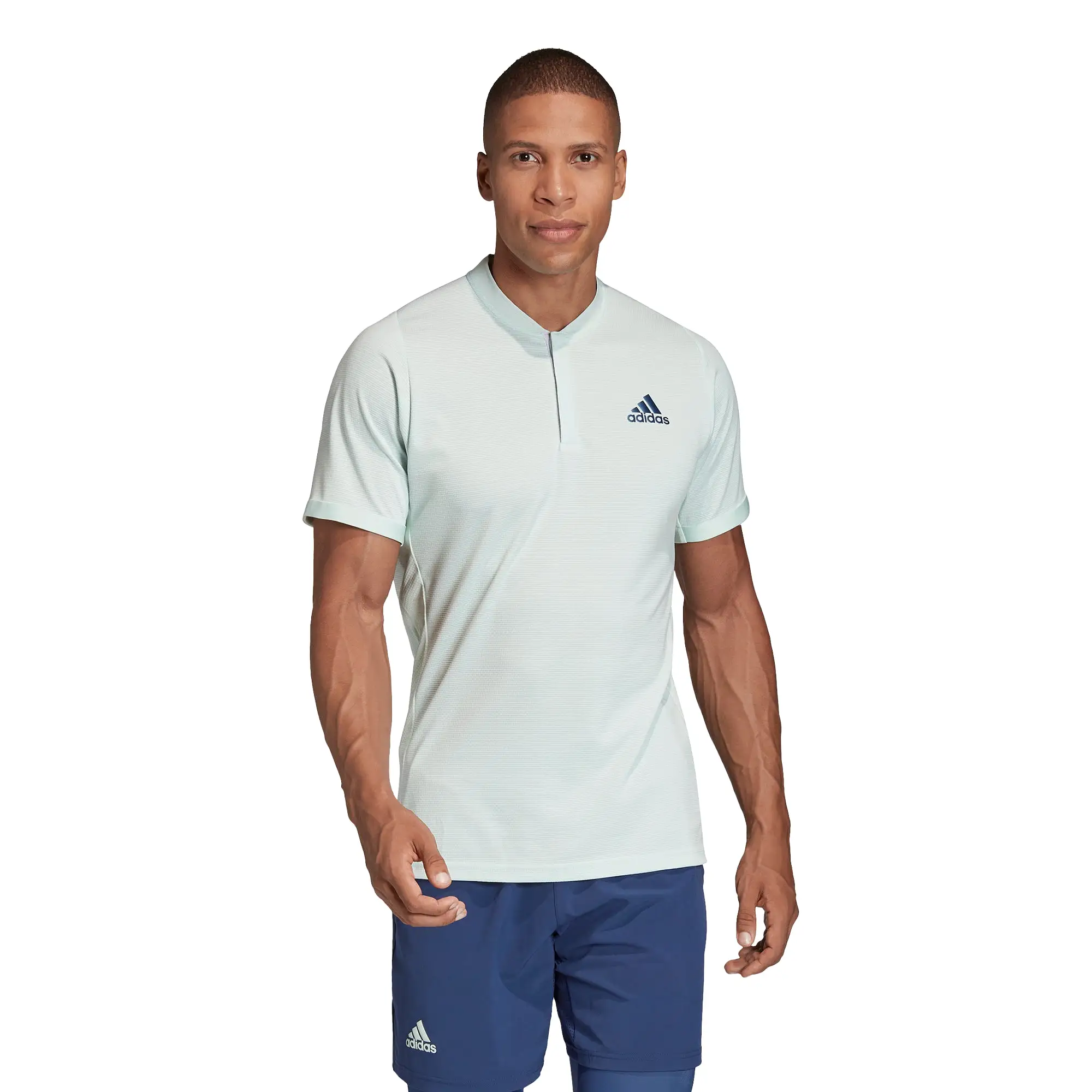 adidas Men's Polo FreeLift HEAT.RDY - Dash Green / Tech Indigo FK0805