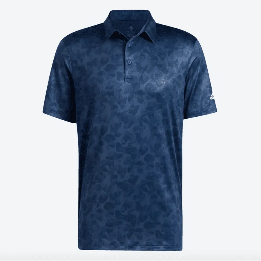 Adidas Prisma-Print Polo Shirt - Navy