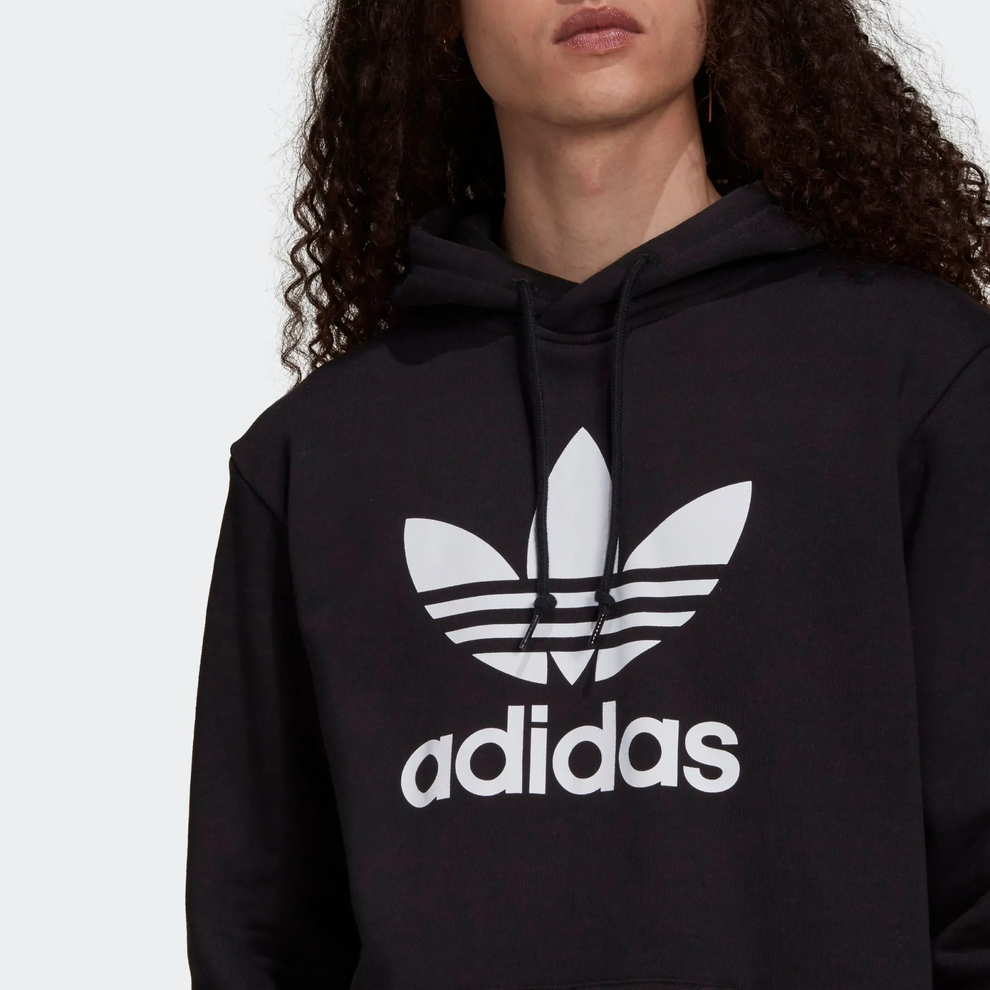 Adidas Trefoil Hoodie 'Black White'