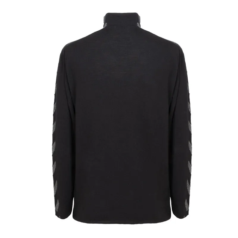 Alan Bilzerian Private Label Jacquard Mock Neck Sweater