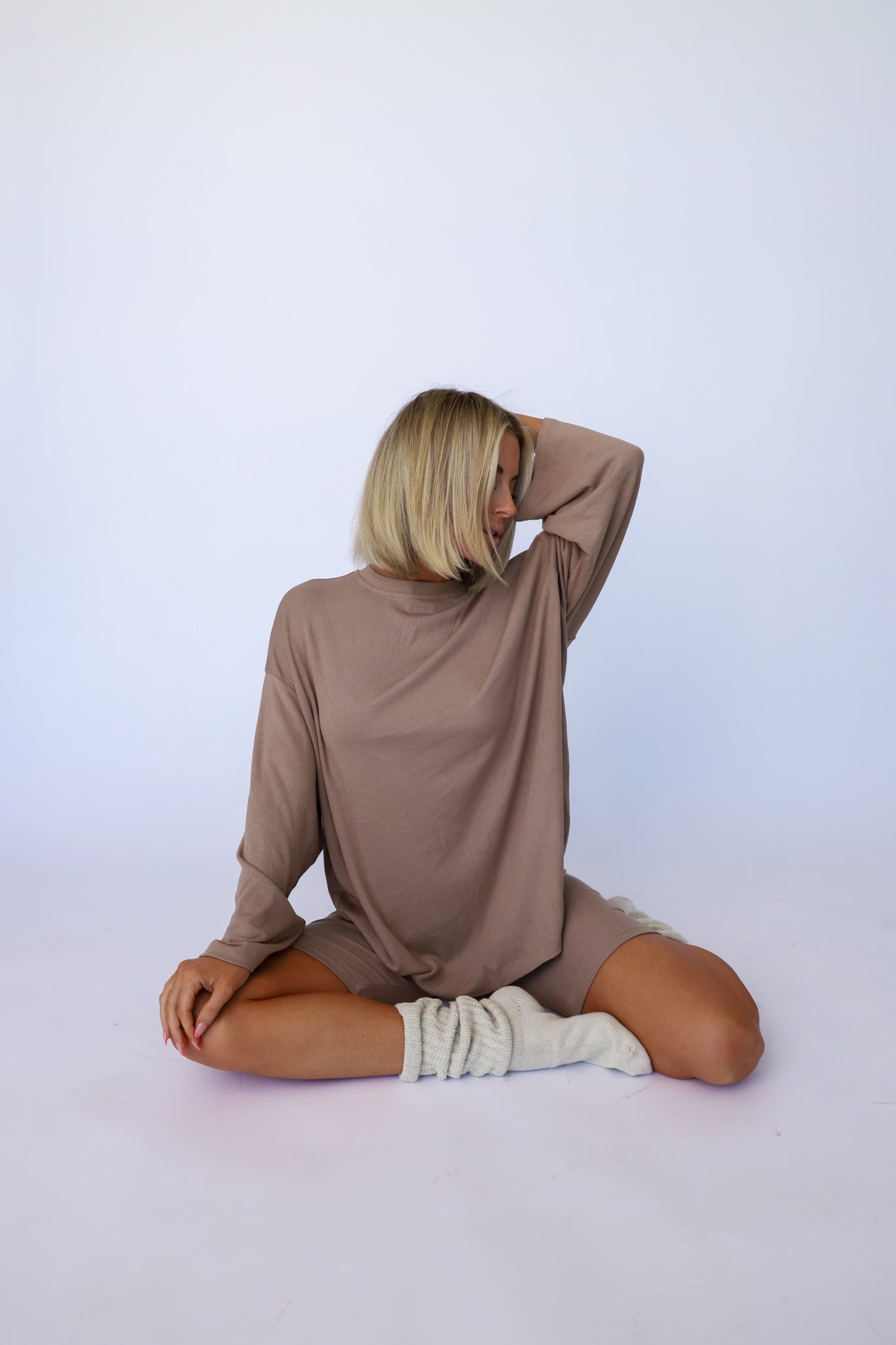 All Weekend Long Set Long Sleeve Biscotti