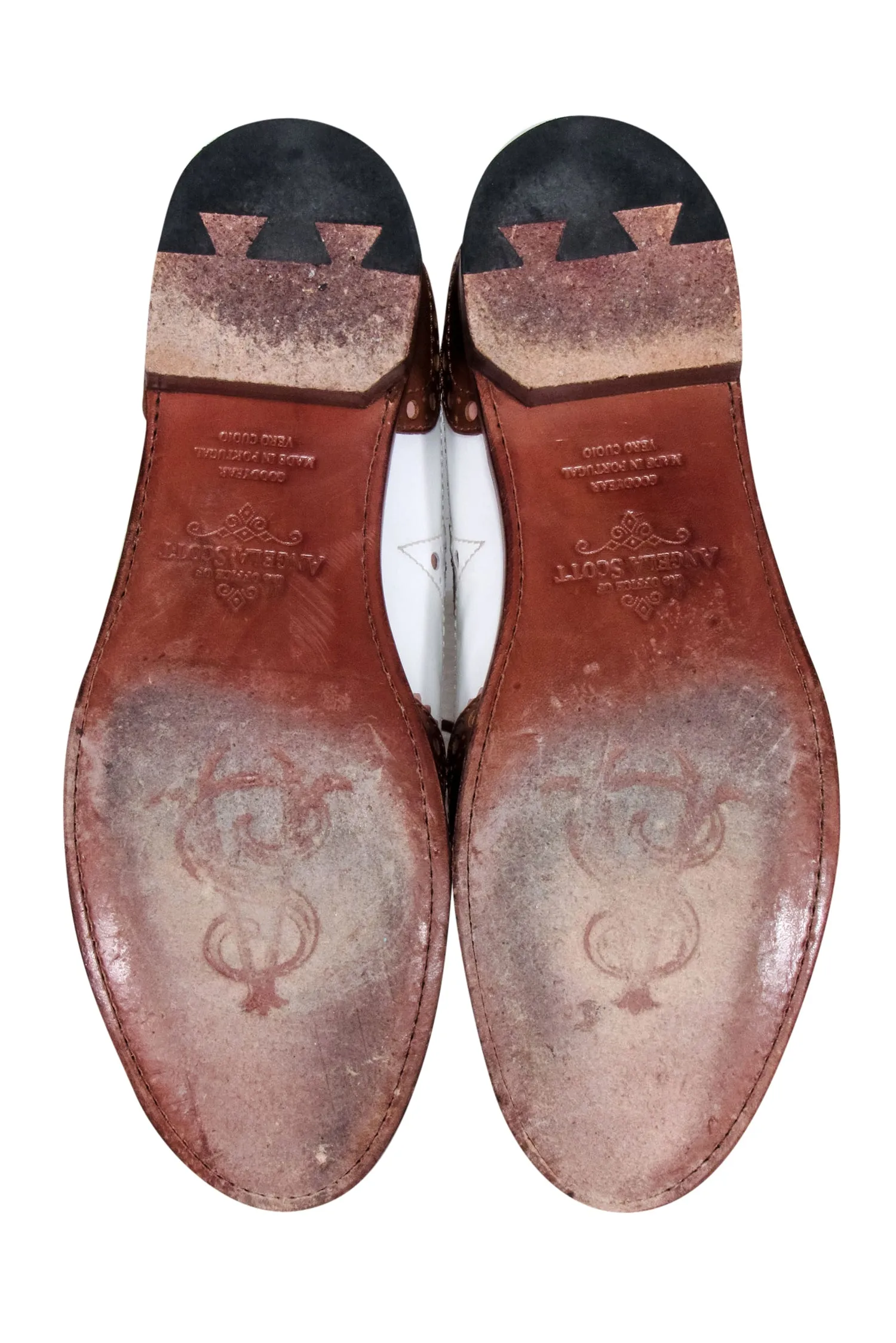 Angela Scott - Cognac & White Mr. Doubt Oxfords Sz 9