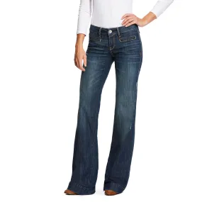 Ariat Womens Trouser Mid Rise Stretch Lucy Wide Leg Jeans