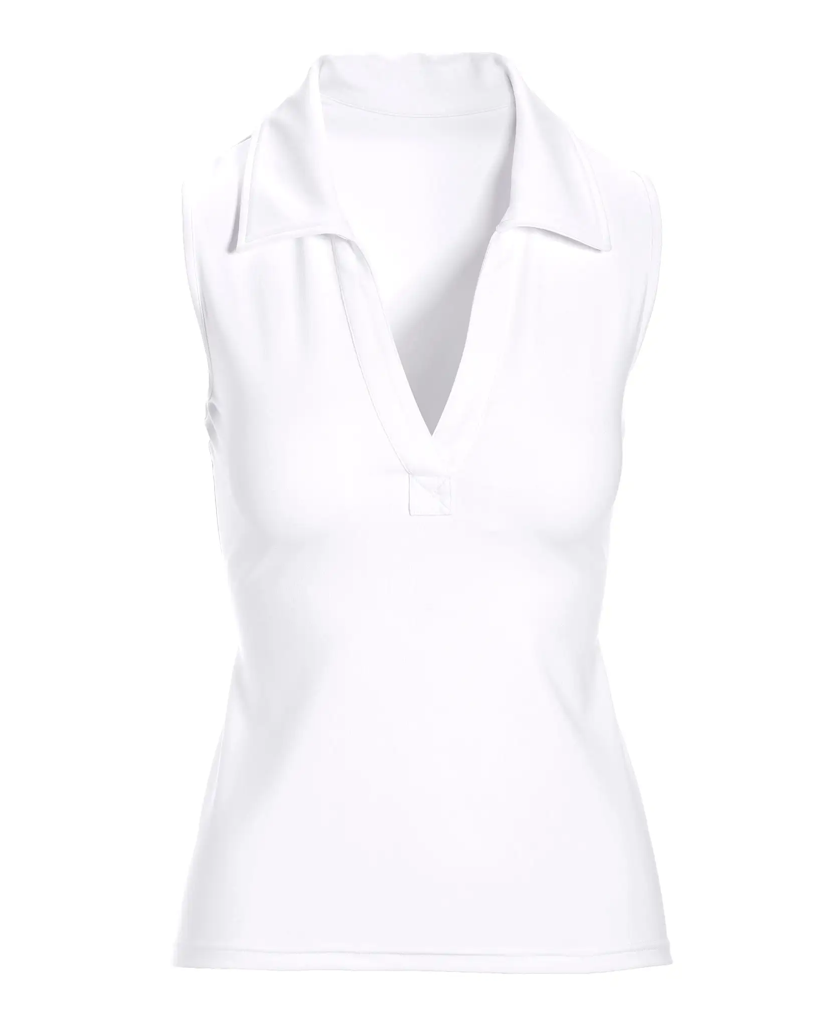 B-Active Sleeveless Polo Top Pure White