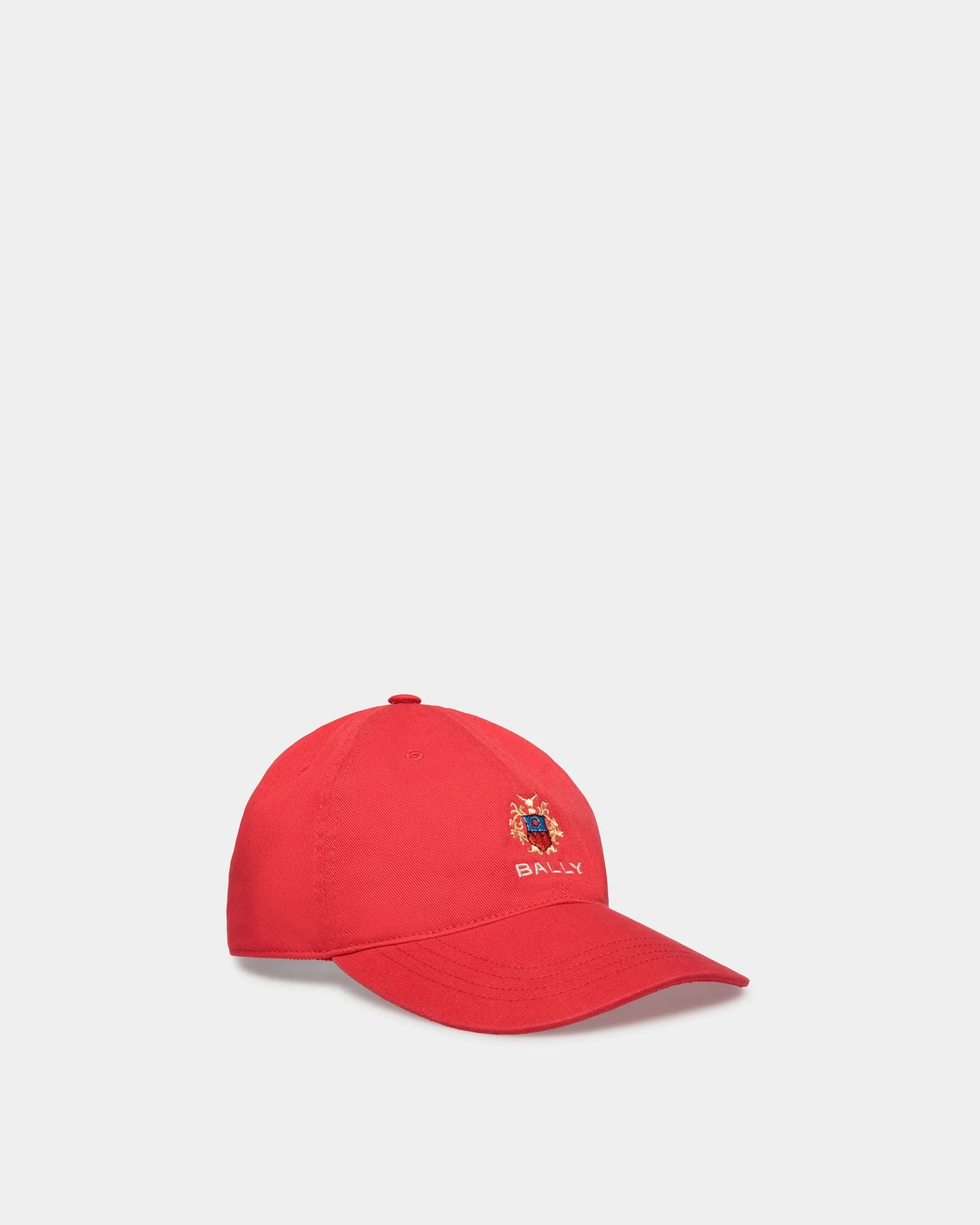 Baseball Hat in Candy Red Cotton