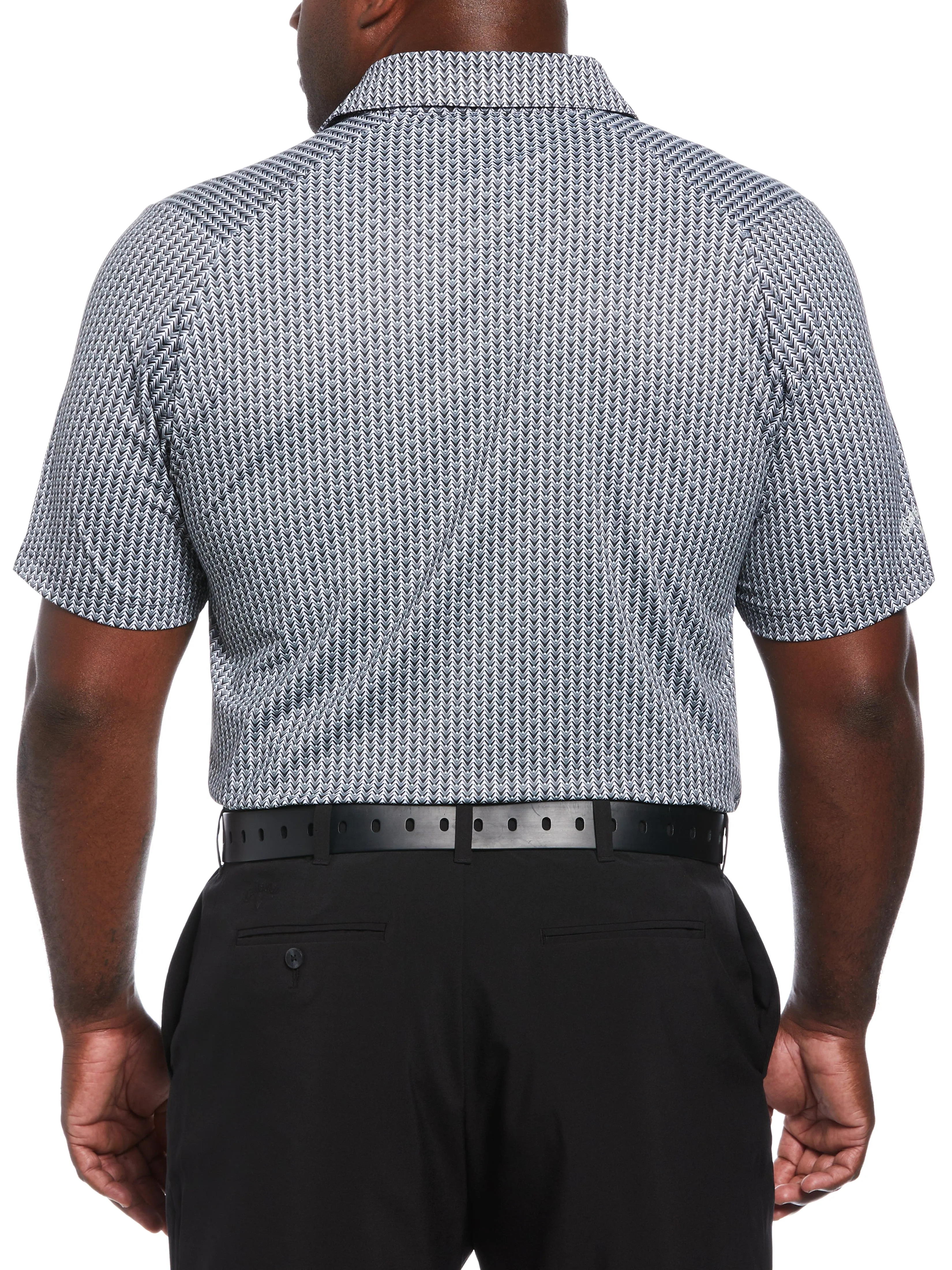 Big & Tall Short Sleeve All Over Trademark Print Polo