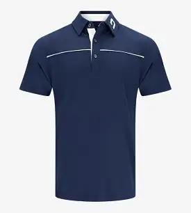 BLOCK PIQUE POLO - NAVY