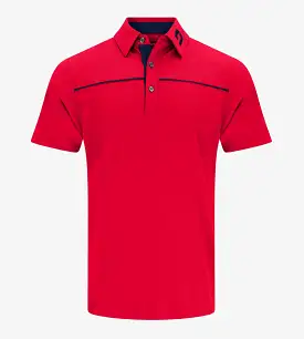 BLOCK PIQUE POLO - RED