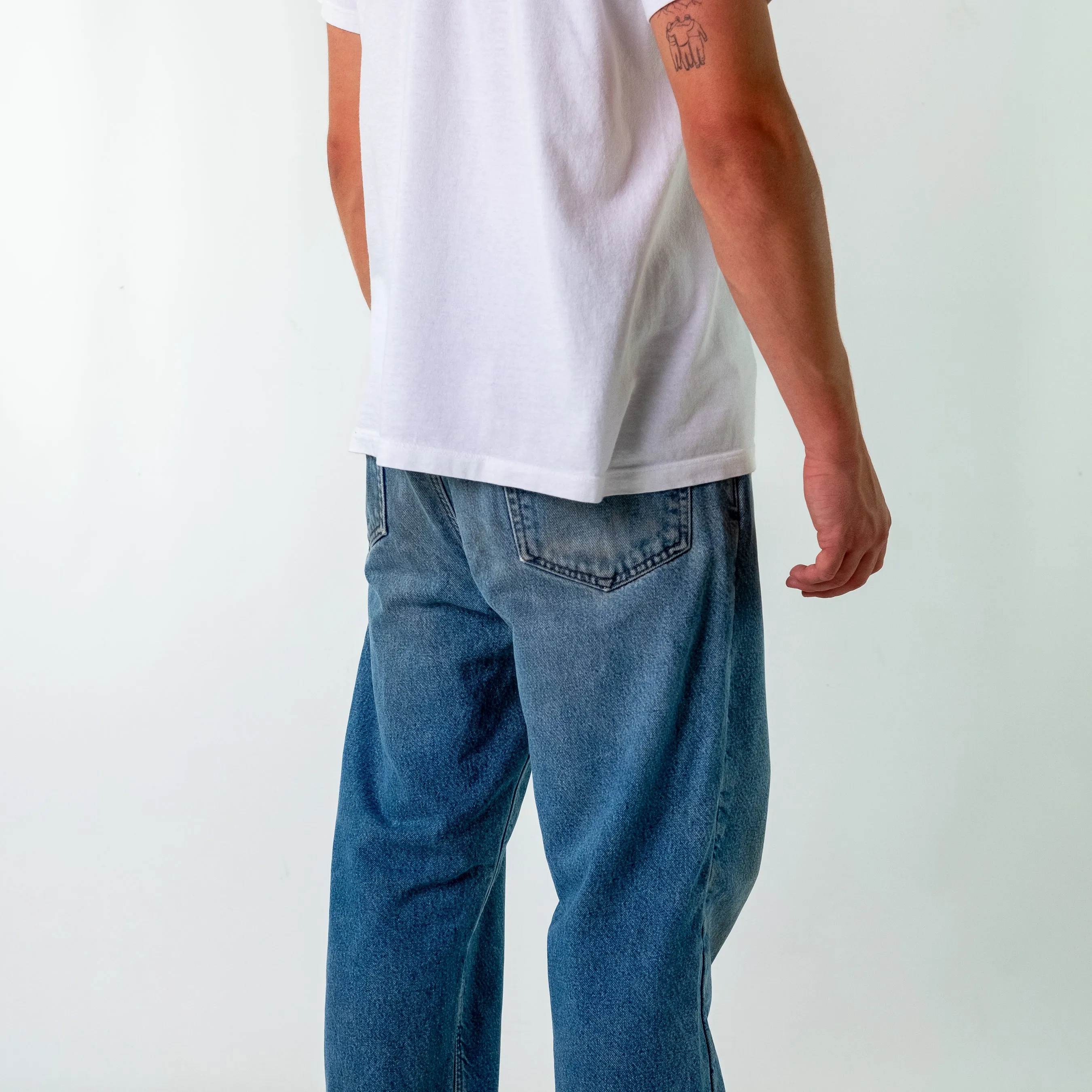 Blue 90s Carhartt Denim Jeans Baggy Pants (34x32)