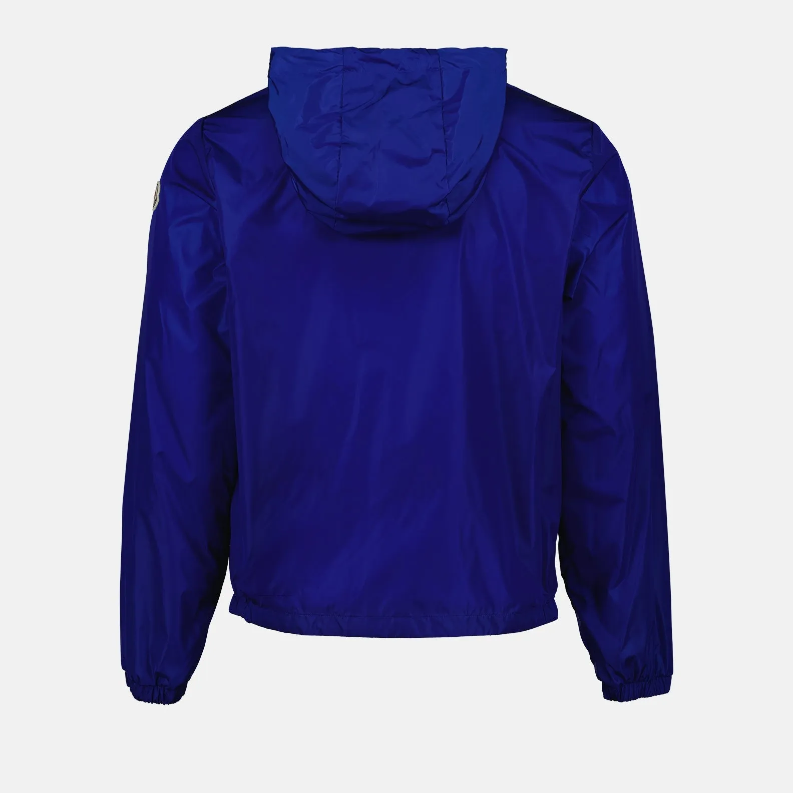 Blue Nylon Jacket with Logo Patch