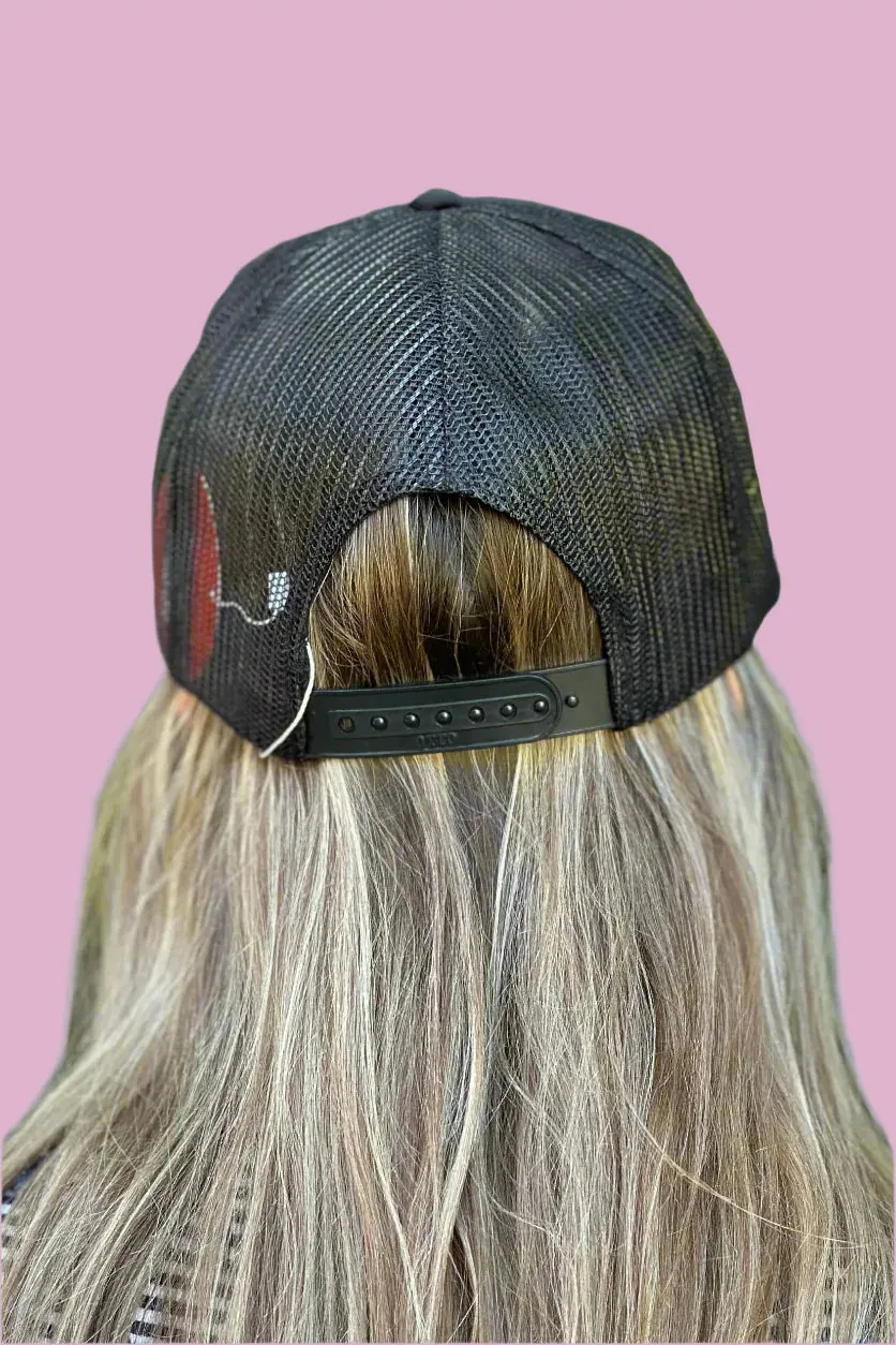 'Boat Babe' Foam Trucker Hat Black