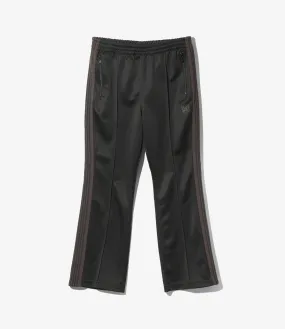 Boot-Cut Track Pant – Black Smooth Polyester