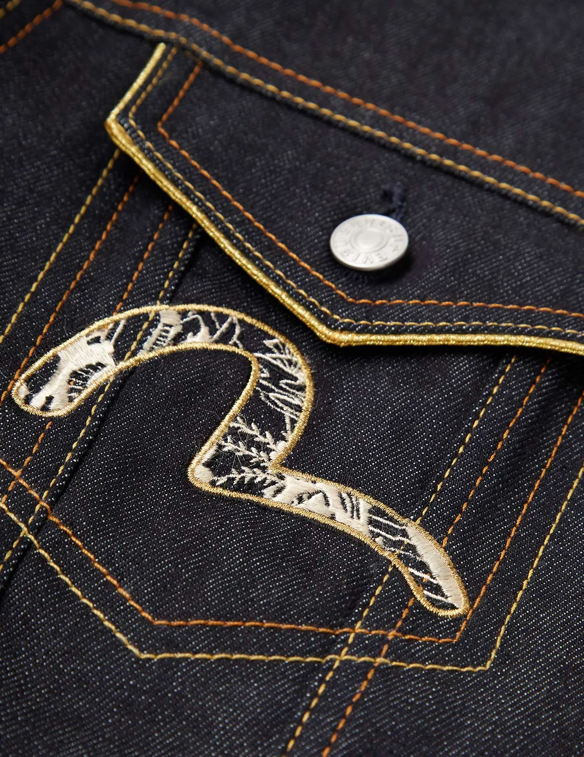 Brocade Daicock Appliqué Denim Jacket