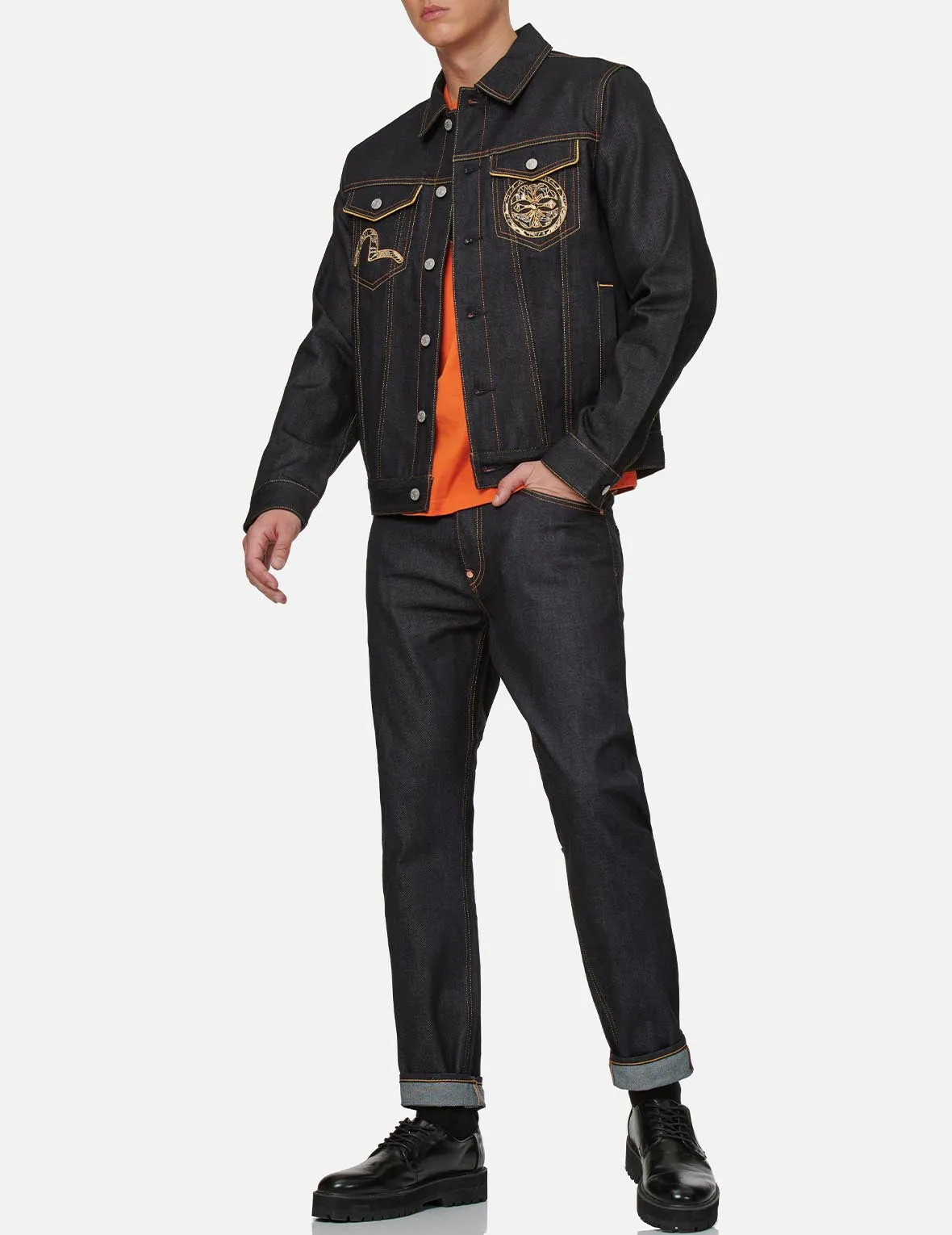 Brocade Daicock Appliqué Denim Jacket