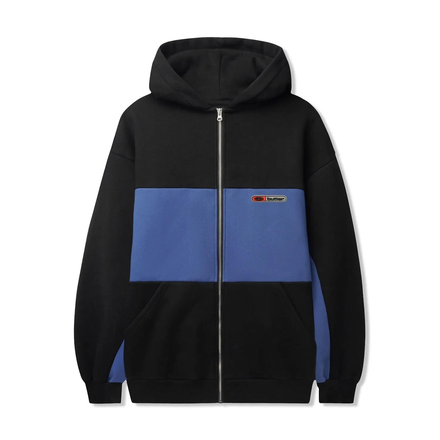 Butter Goods Panel Zip-Thru Hood Black