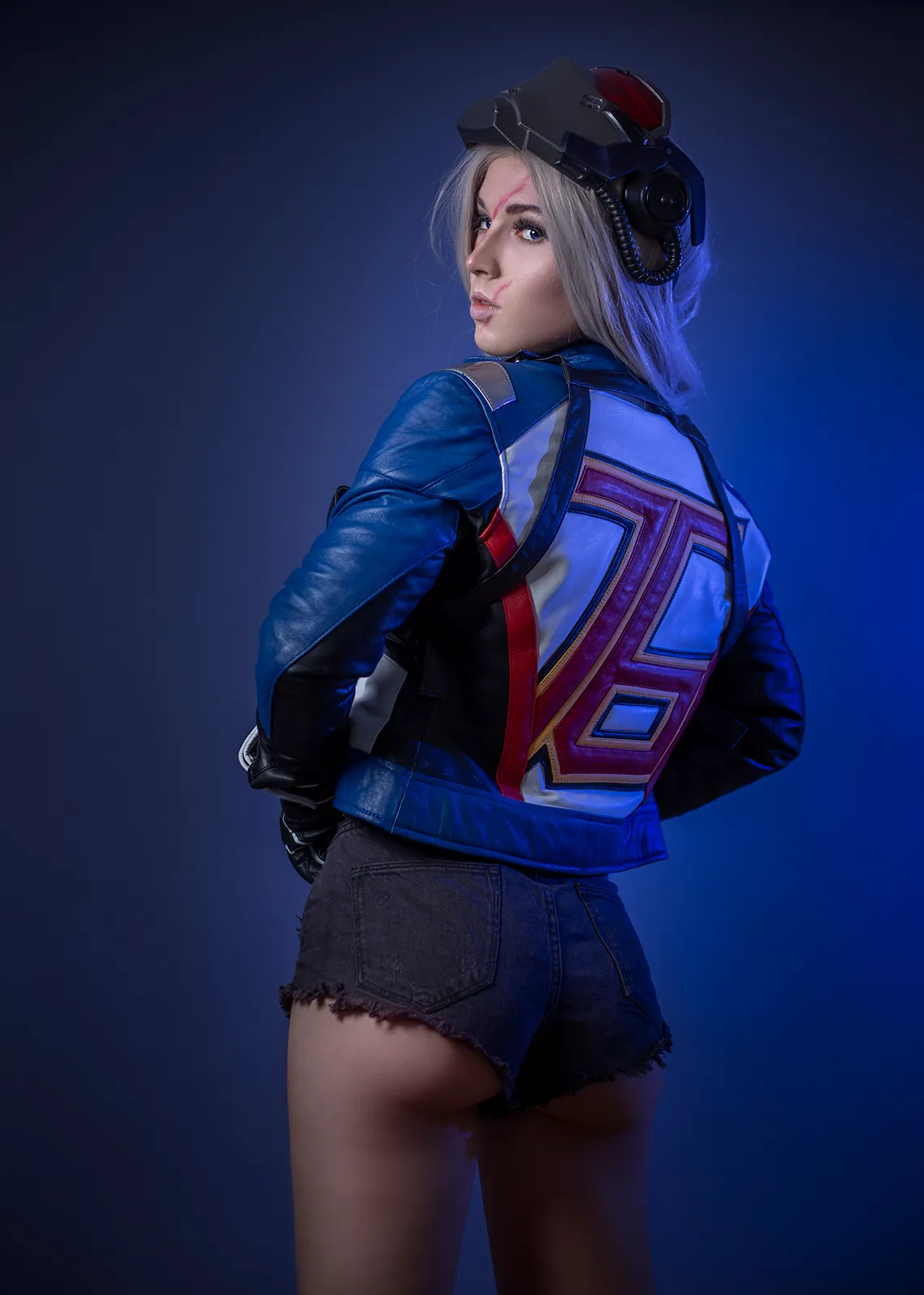 Buy Womens Soldier 76 Leather Jacket Blue | LucaJackets