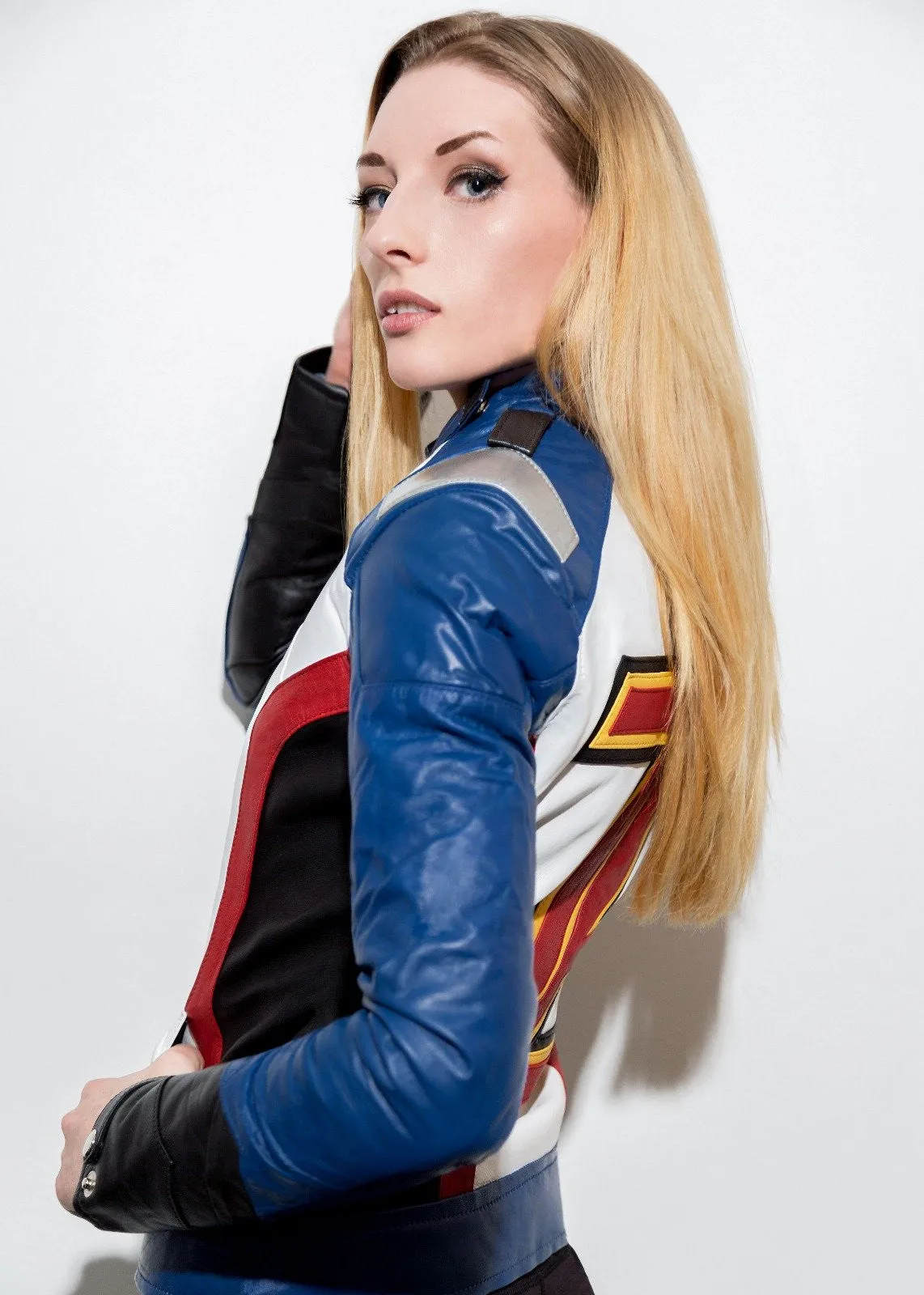 Buy Womens Soldier 76 Leather Jacket Blue | LucaJackets