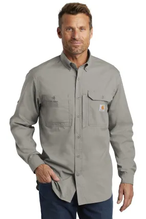 Carhartt Force Ridgefield Solid Long Sleeve Shirt CT102418 Asphalt