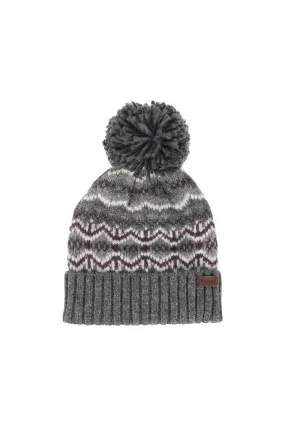 Case Fairisle Beanie Hat Black Slate