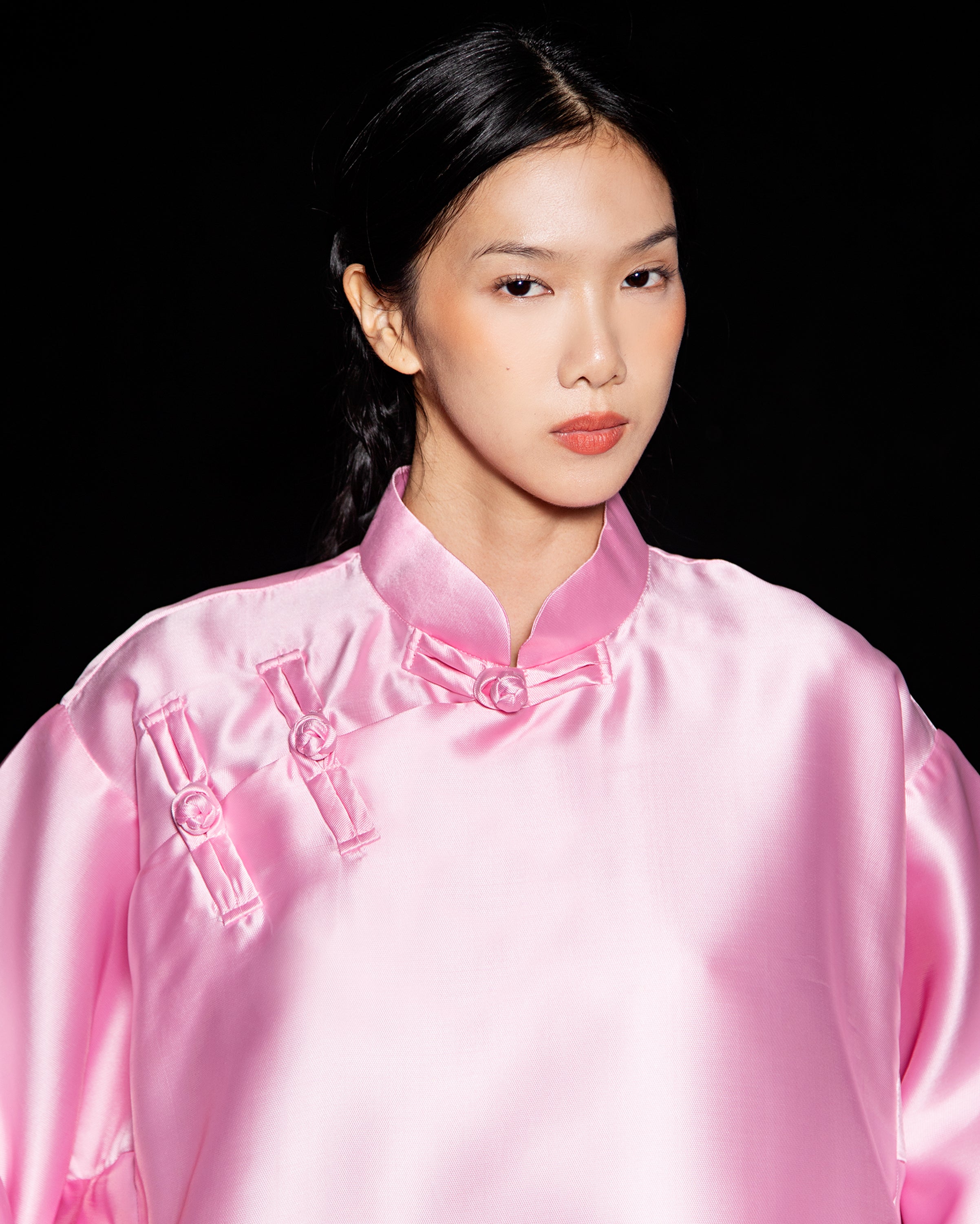 Cheongsam Oversaiz (Pastel Pink)