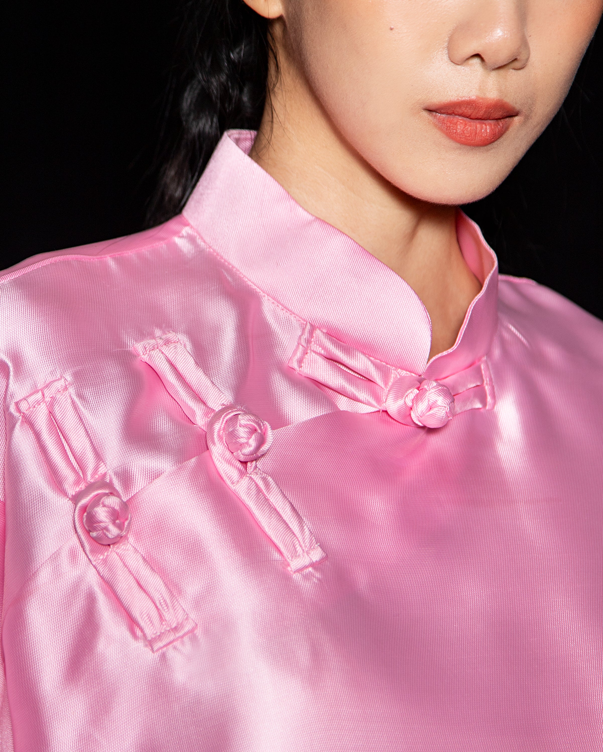 Cheongsam Oversaiz (Pastel Pink)