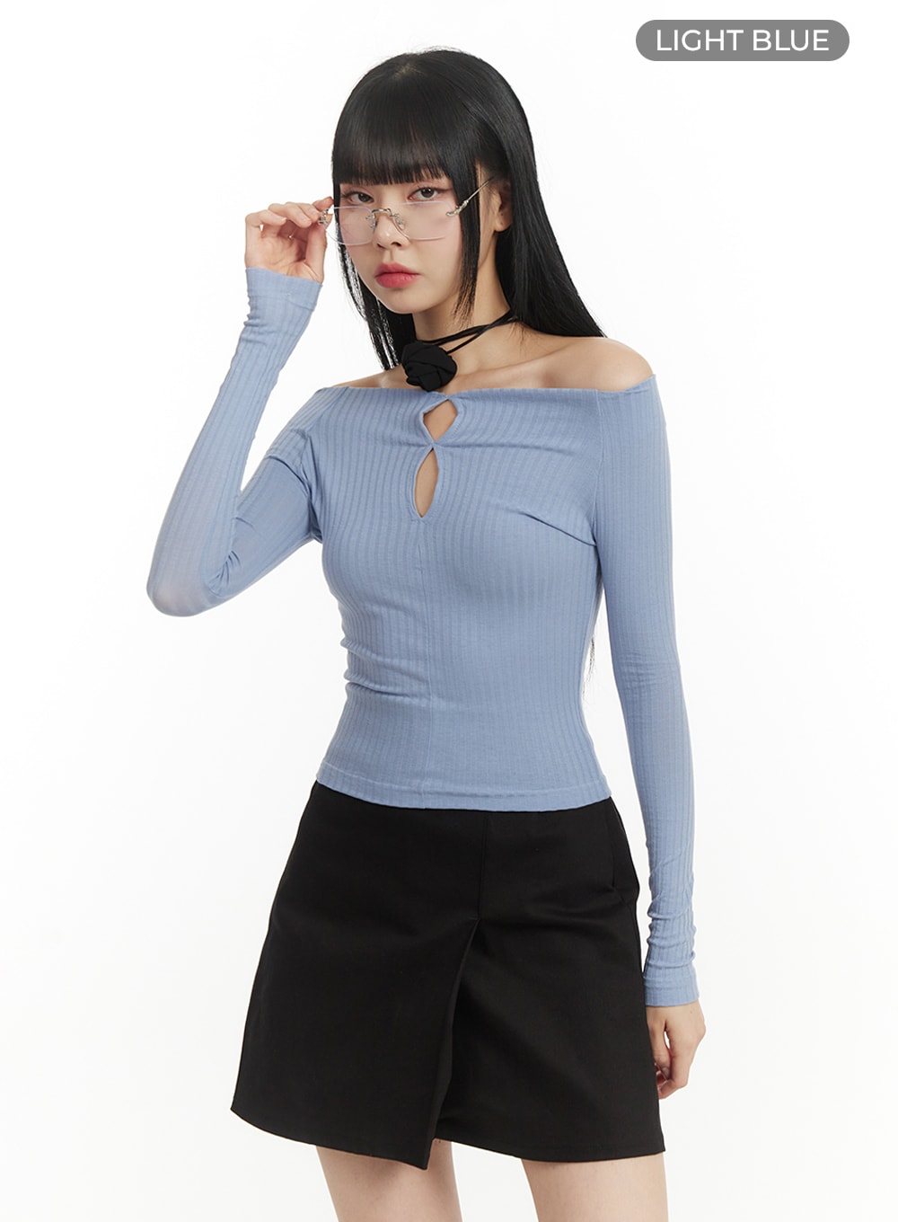 Chic Cut Detail Off Shoulder Long Sleeve IM406