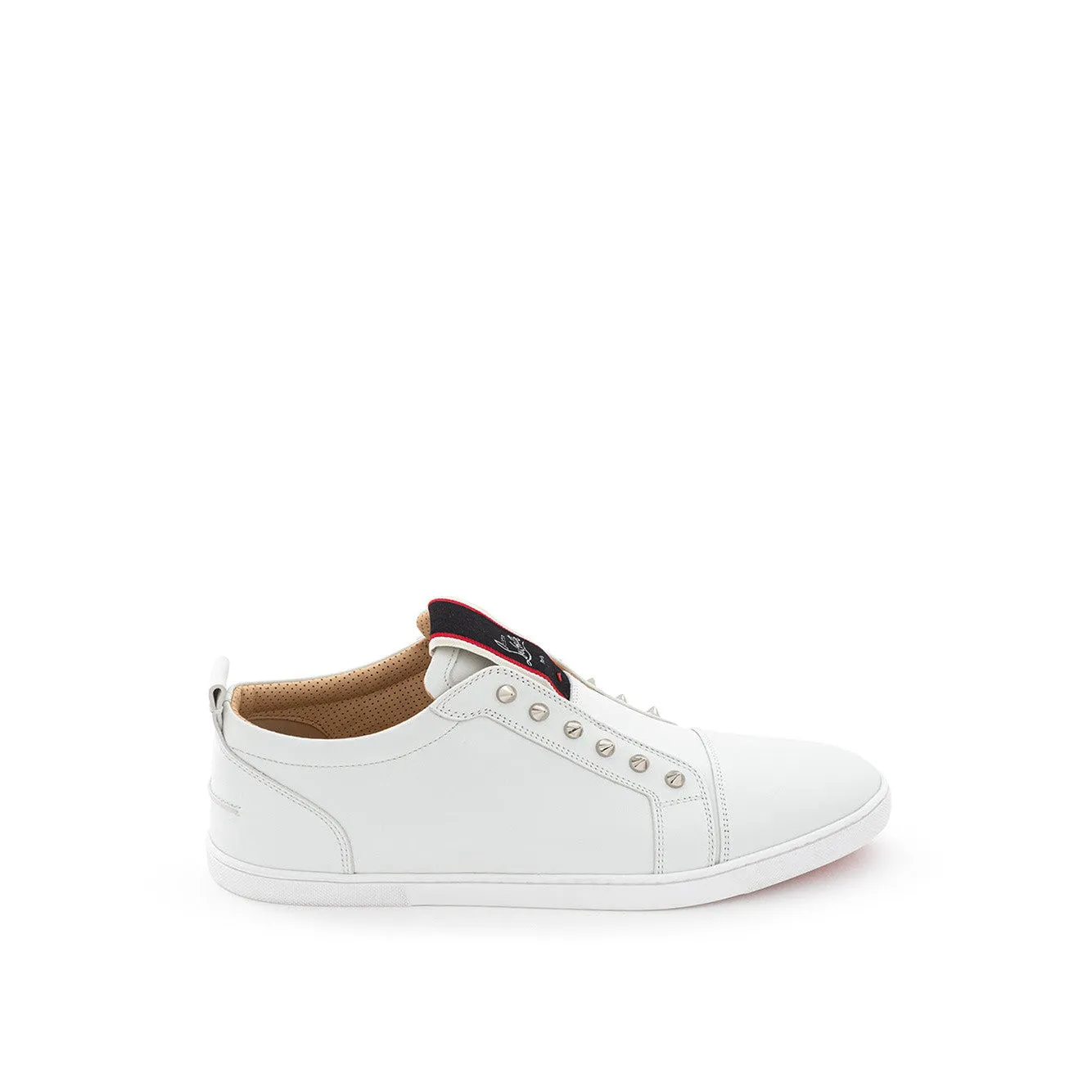 Christian Louboutin Elegant White Leather Sneaker Elegance