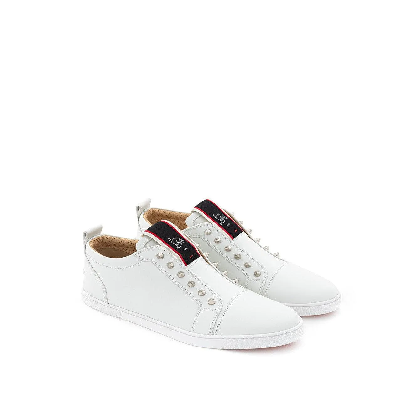 Christian Louboutin Elegant White Leather Sneaker Elegance