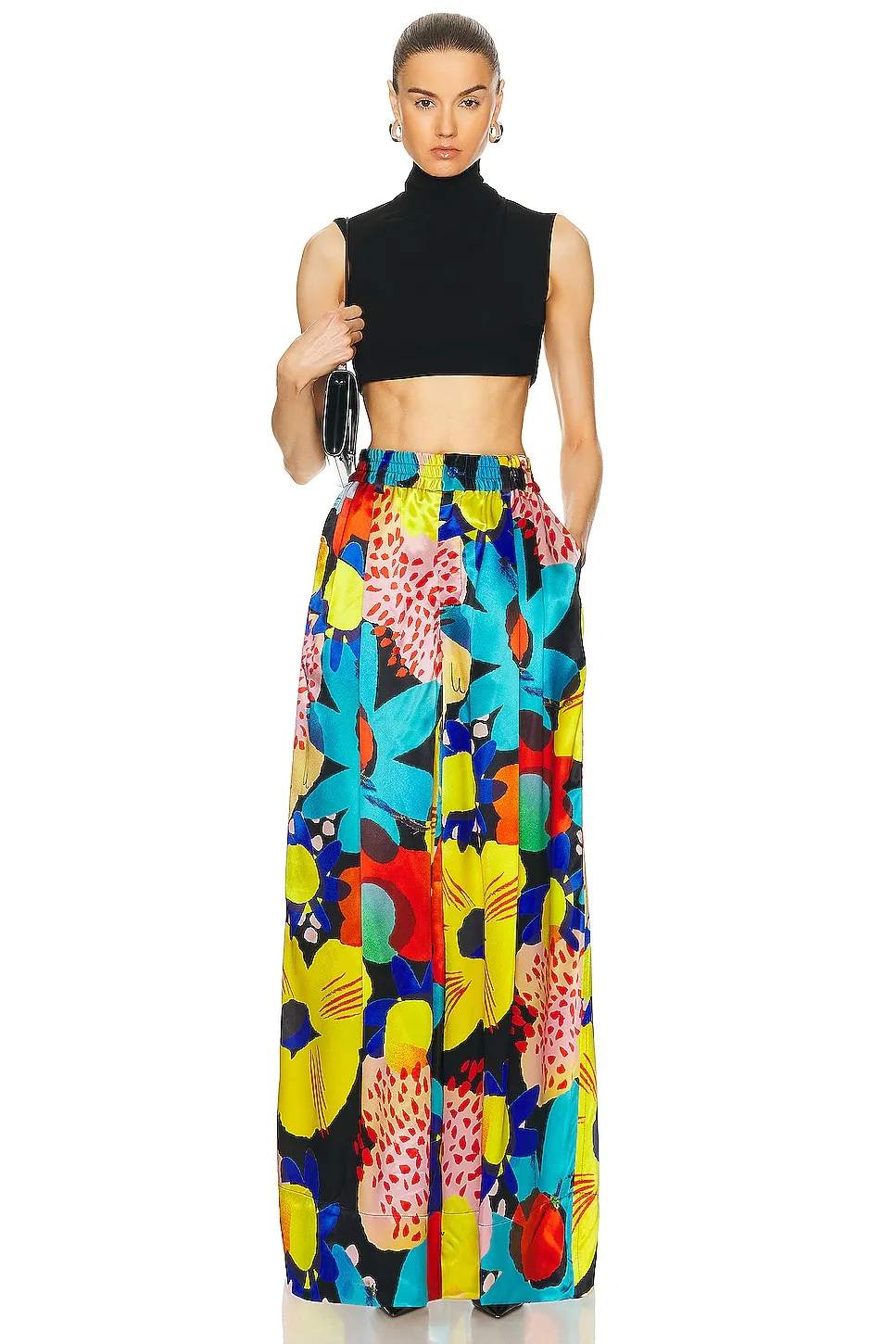 Christopher John Rogers Petunia Floral Wide Leg Trouser -        