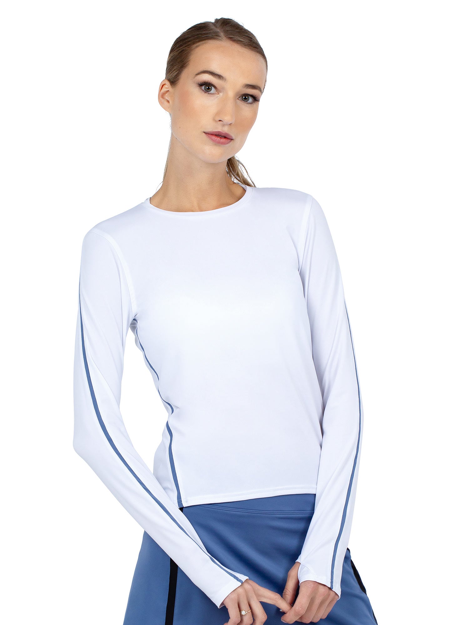 Classic Long Sleeve Crew - White/Palladian