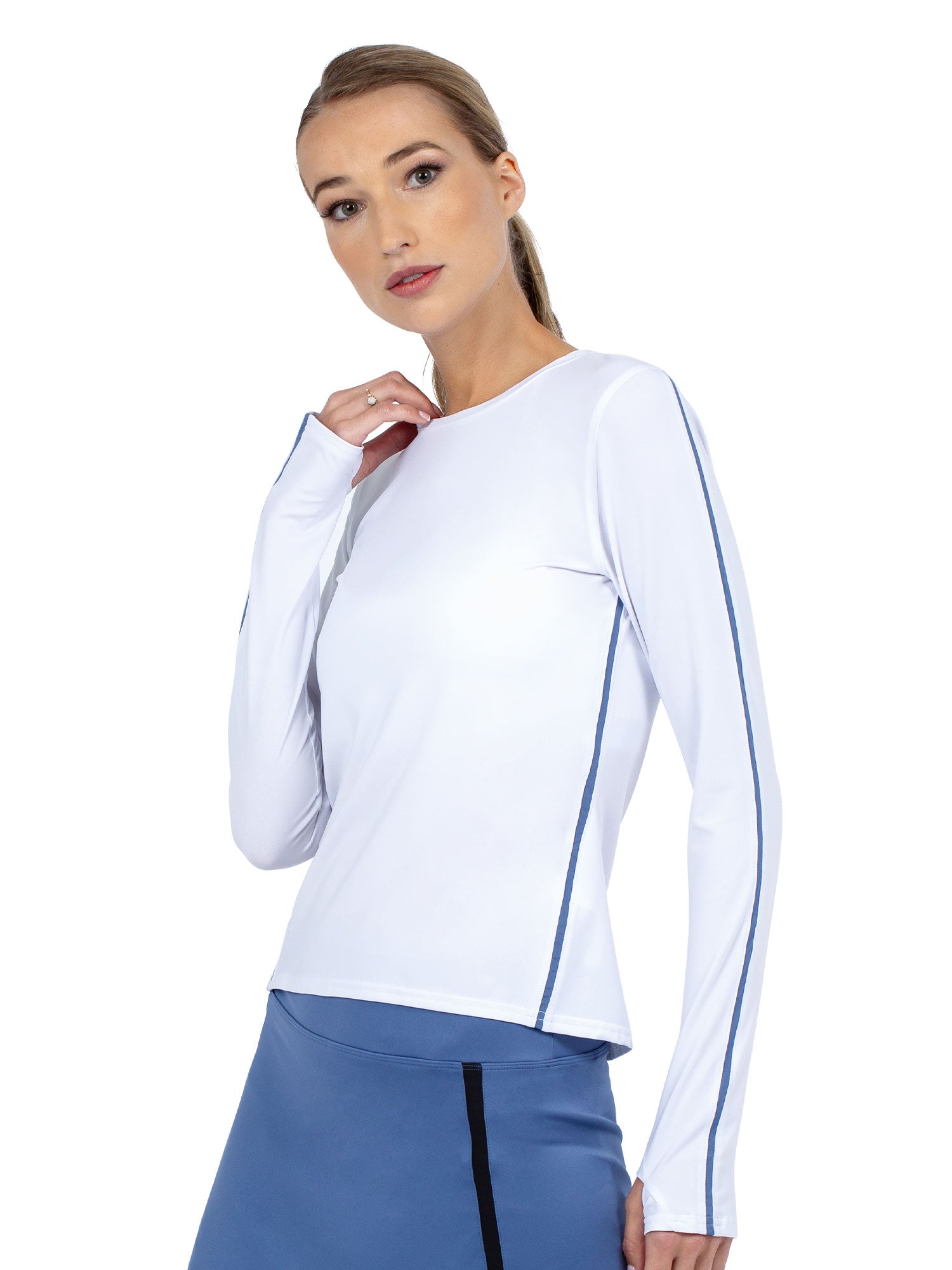 Classic Long Sleeve Crew - White/Palladian