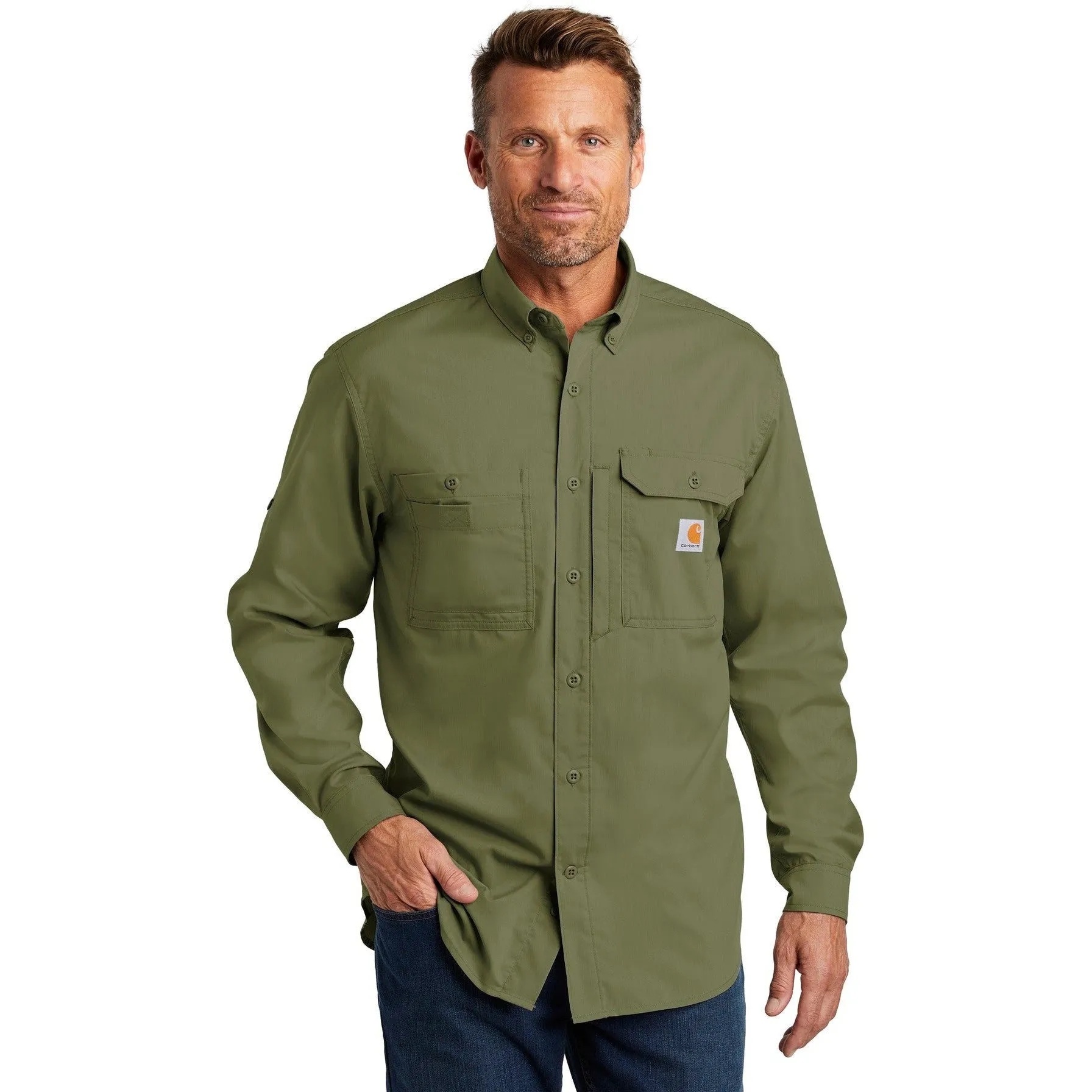 CLOSEOUT - Carhartt Force Ridgefield Solid Long Sleeve Shirt