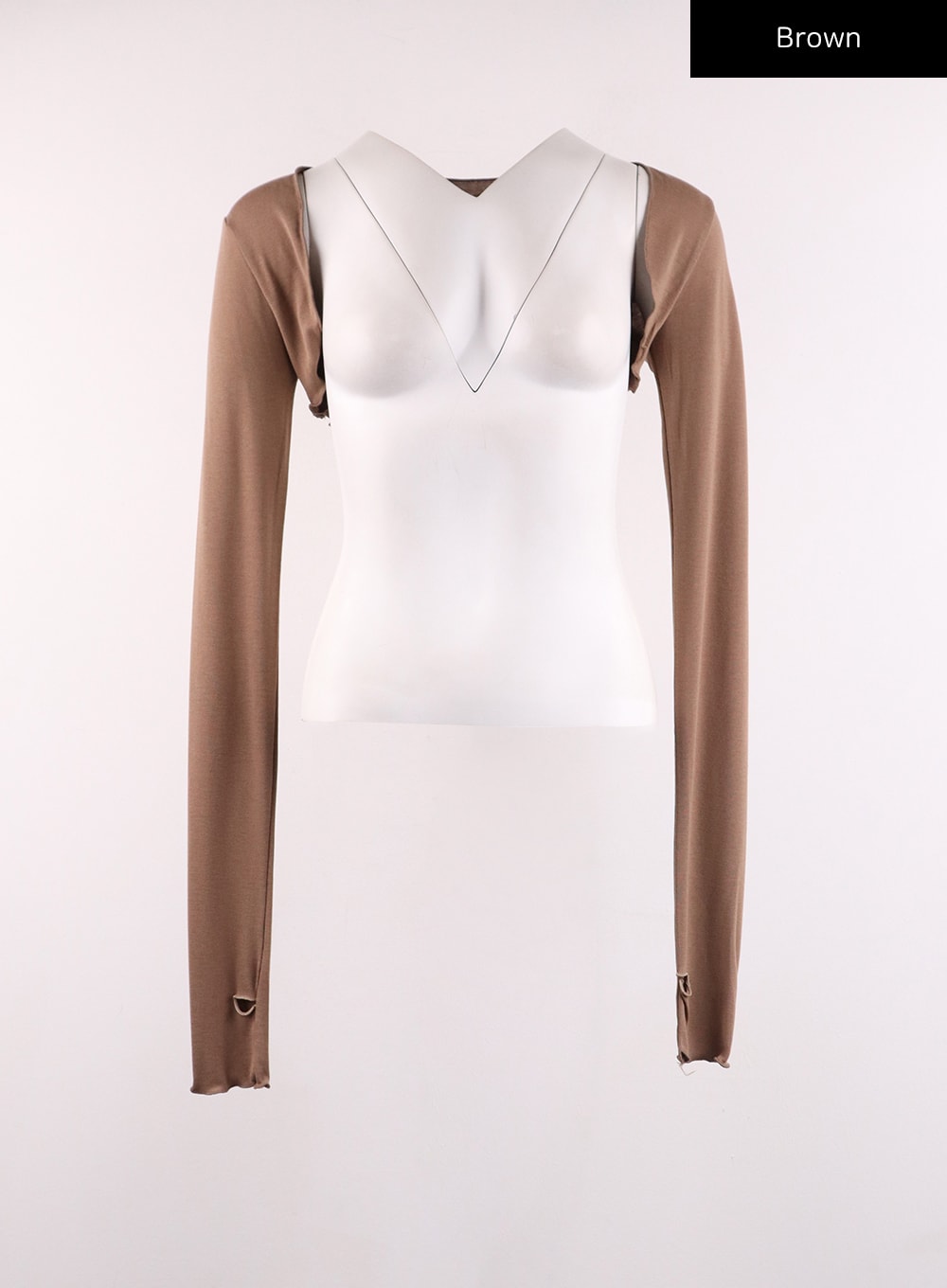 Collarless Long Sleeve Shrug IJ430