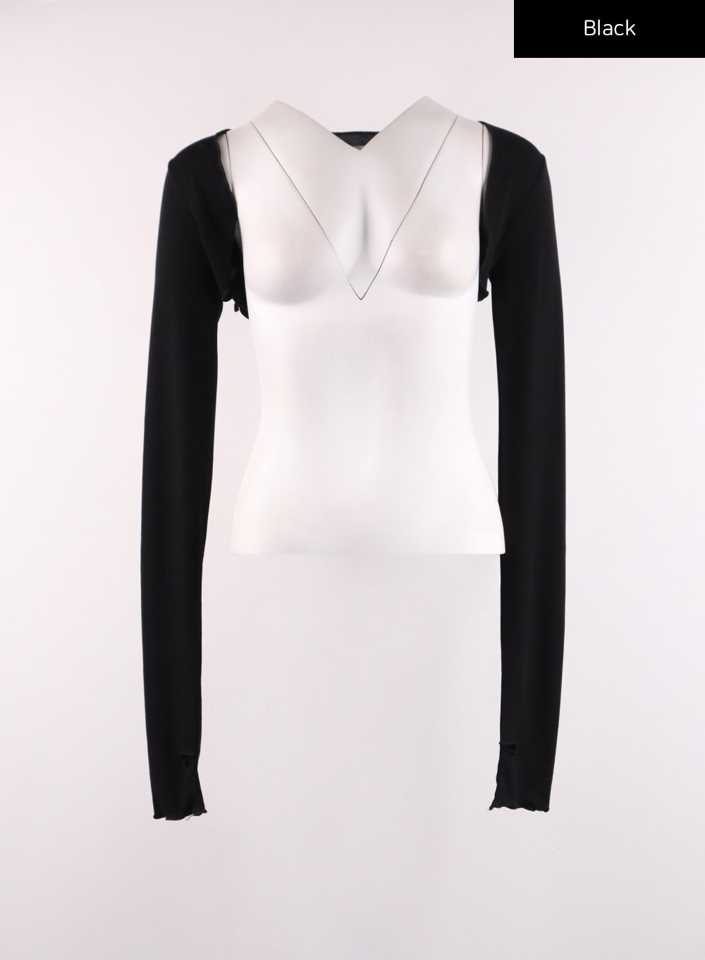 Collarless Long Sleeve Shrug IJ430