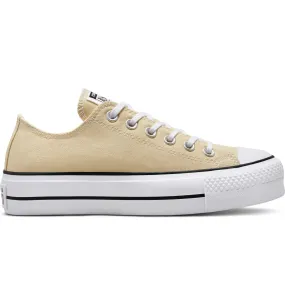 CONVERSE WOMENS CHUCK TAYLOR ALL STAR LIFT OX - OAT MILK/WHITE/BLACK