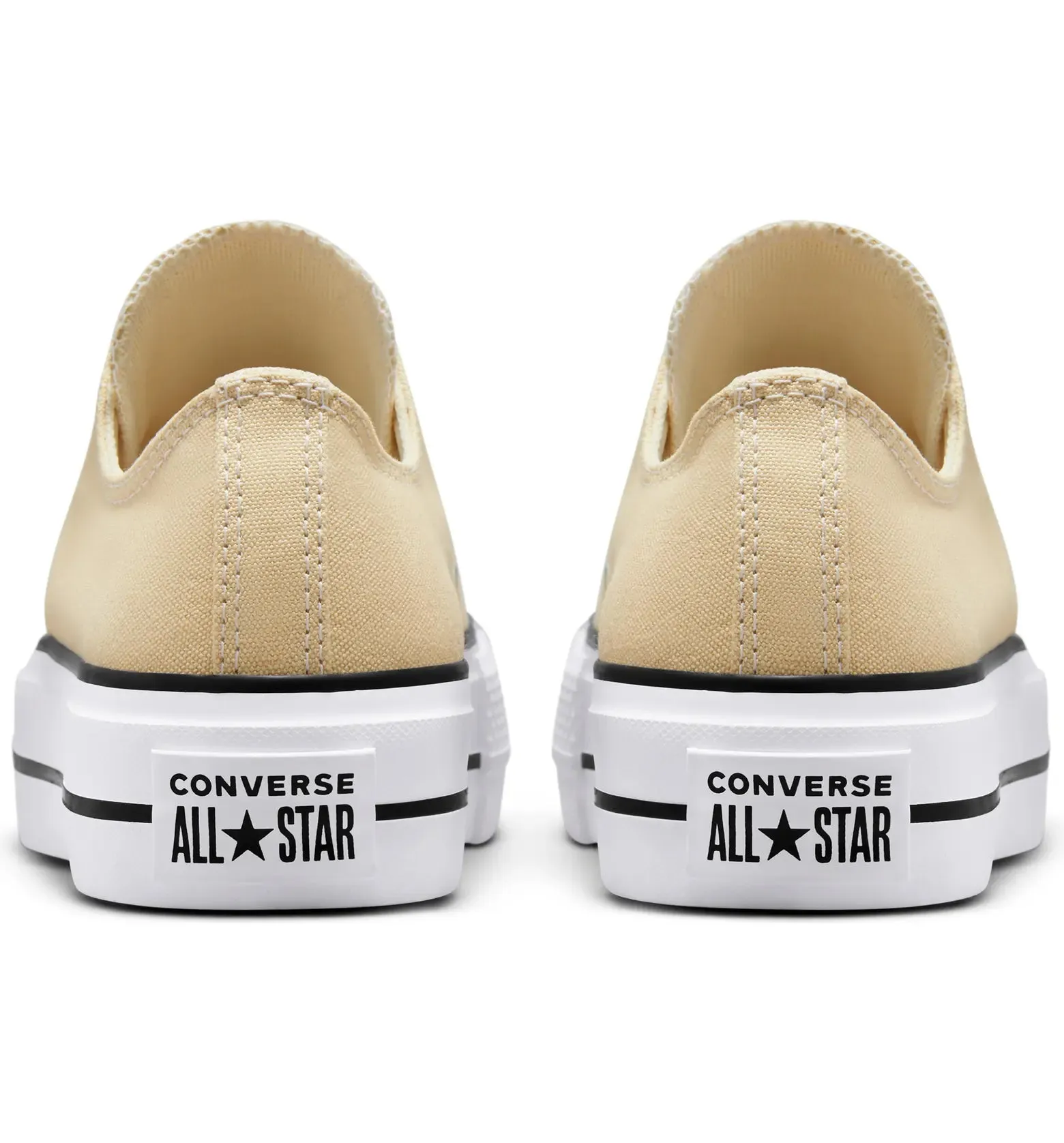 CONVERSE WOMENS CHUCK TAYLOR ALL STAR LIFT OX - OAT MILK/WHITE/BLACK