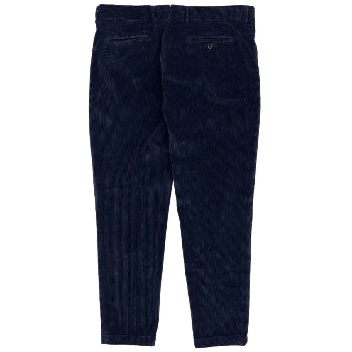 Corduroy Pleated Chino Pants - Navy