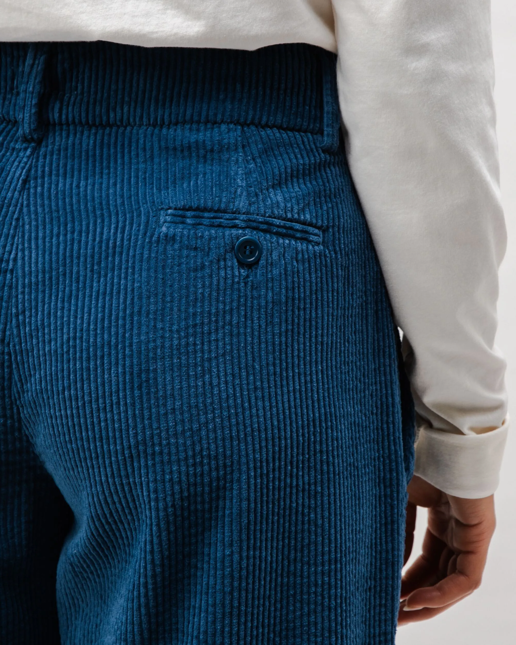 Corduroy Pleated Pants Indigo