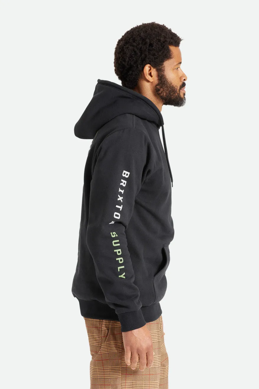 Crest Hood - Black/Epsom Green/White