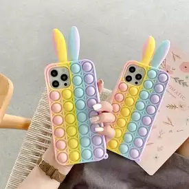 Cute Pastel Rabbit Ears Rainbow Bunny Phone Case MM1759