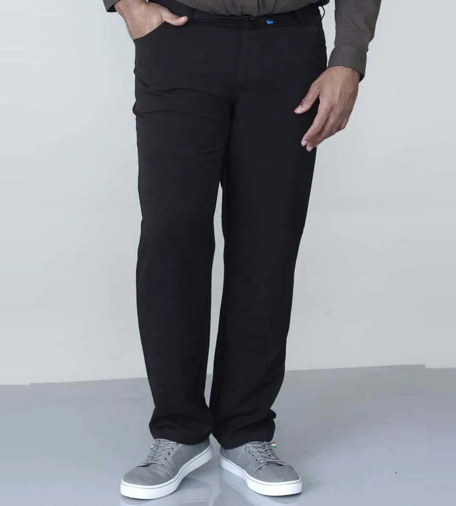 D555 Big Mens Black Bi Stretch Five Pocket Trouser (BECK)