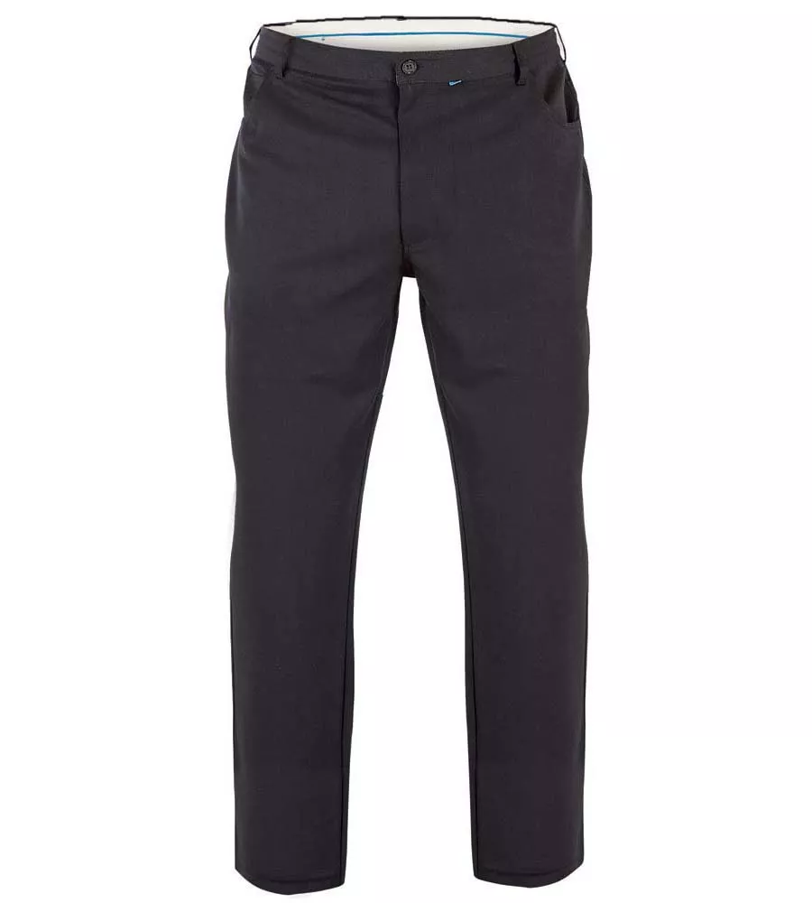 D555 Big Mens Black Bi Stretch Five Pocket Trouser (BECK)