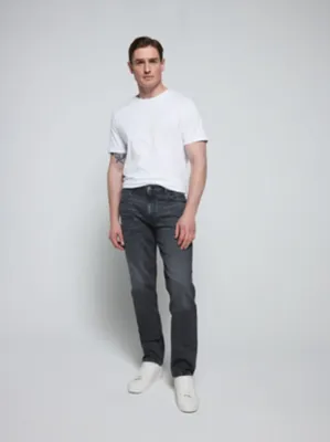 Dark Grey Wash Straight Fit Jeans | Men | George at ASDA