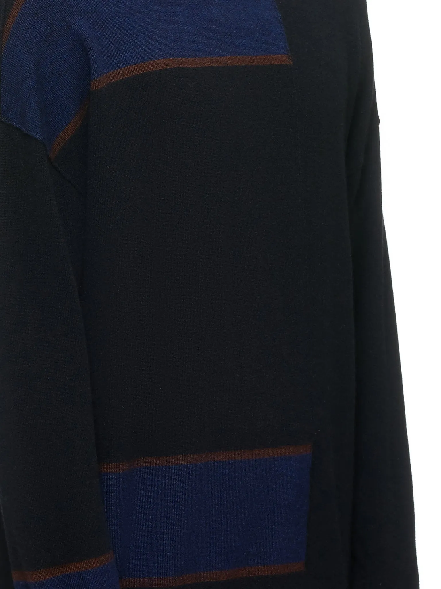 Deconstructed Sweater (0M193-2009-BLACK-NAVY-BROWN)