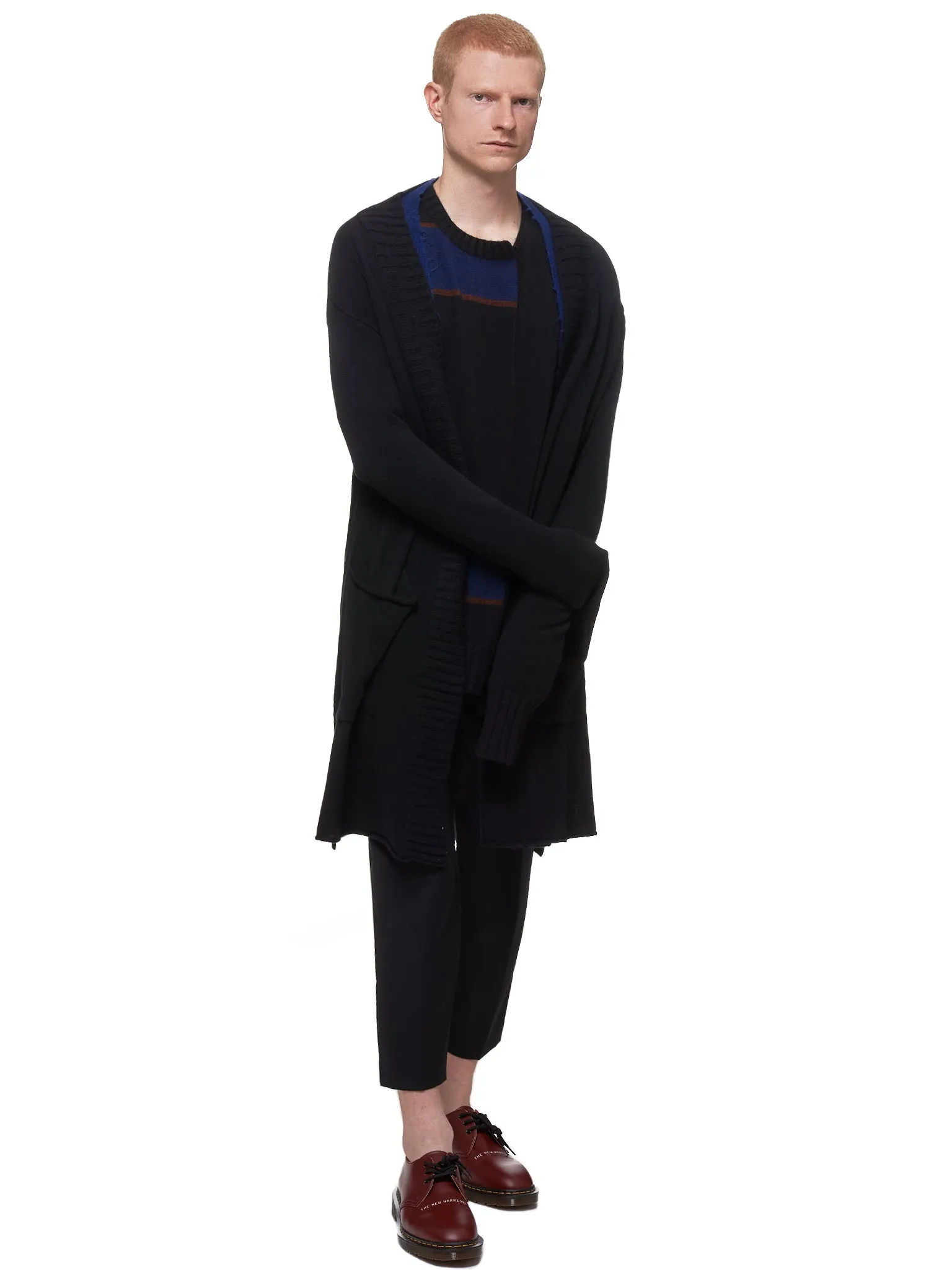 Deconstructed Sweater (0M193-2009-BLACK-NAVY-BROWN)