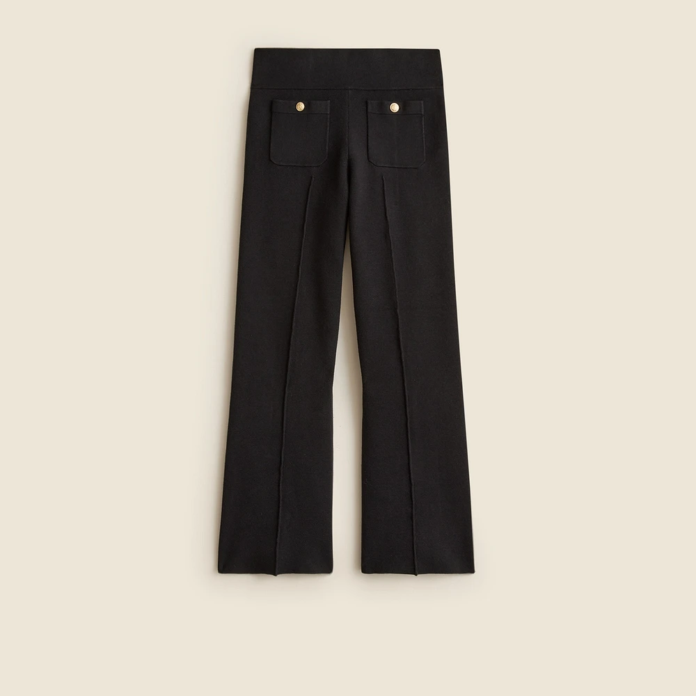 Delaney kickout sweater pant with patch pockets